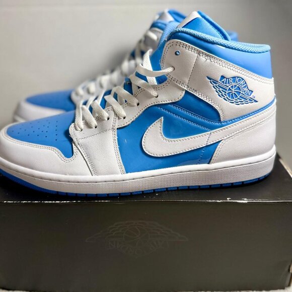 Nike Air Jordan 1 Mid SE White Legend Blue FZ2142-114 Men's Size 14 | NWB no lid - Picture 4 of 10